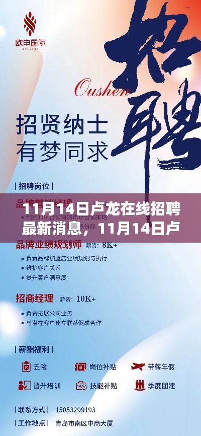 11月14日卢龙在线招聘新篇章,学习变革,自信启航梦想职业