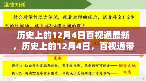 历史上的百视通带你探寻不平凡的日子,探寻那些发生在12月4日的重大事件!