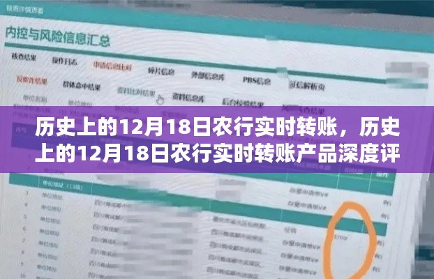农行实时转账产品深度评测,历史上的12月18日回顾与解析