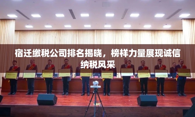 宿迁缴税公司排名揭晓,榜样力量展现诚信纳税风采